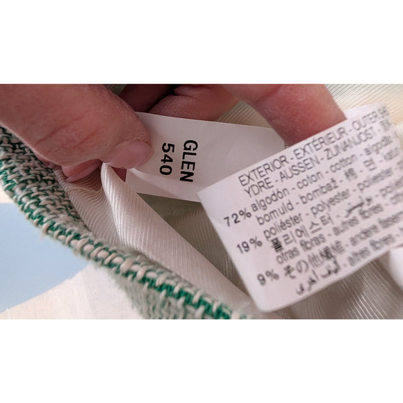 Zara Green Tweed Cropped Tailored Blazer Small Feminine Preppy Twee Classic - Picture 10 of 16